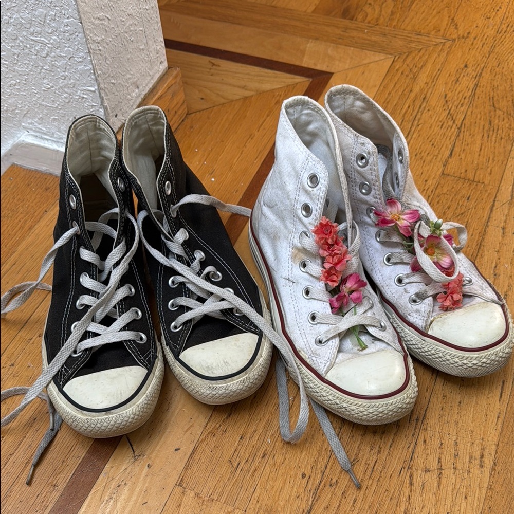 Converse Black and White High-Top Sneakers